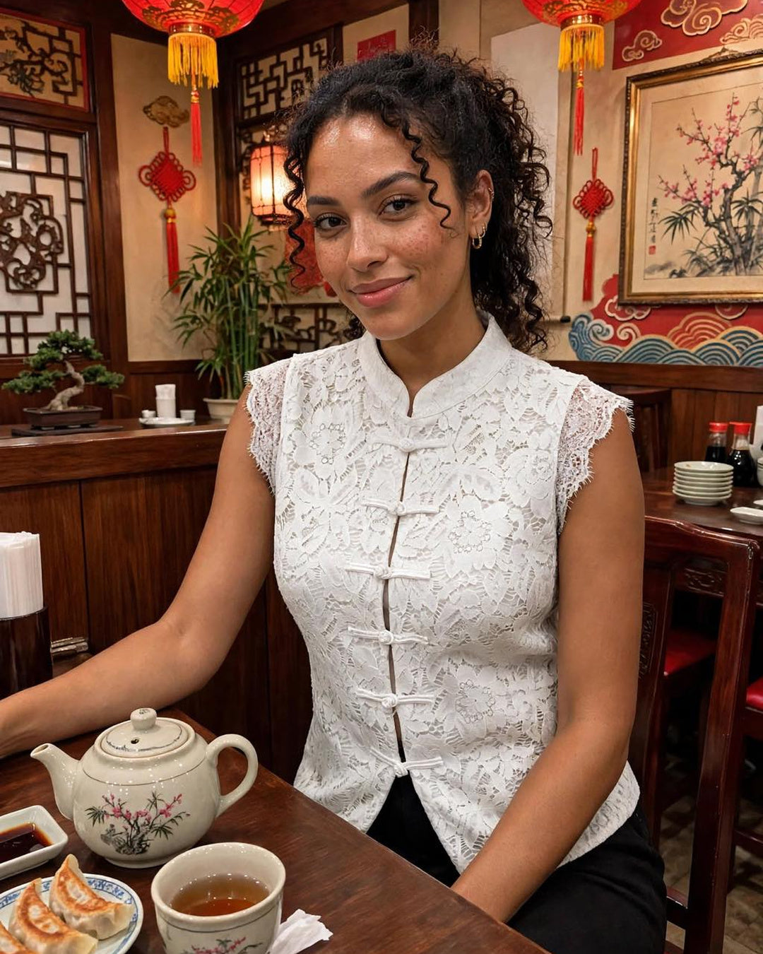 top basique coupe droite légère femme CHIC &amp; TOI La Réunion