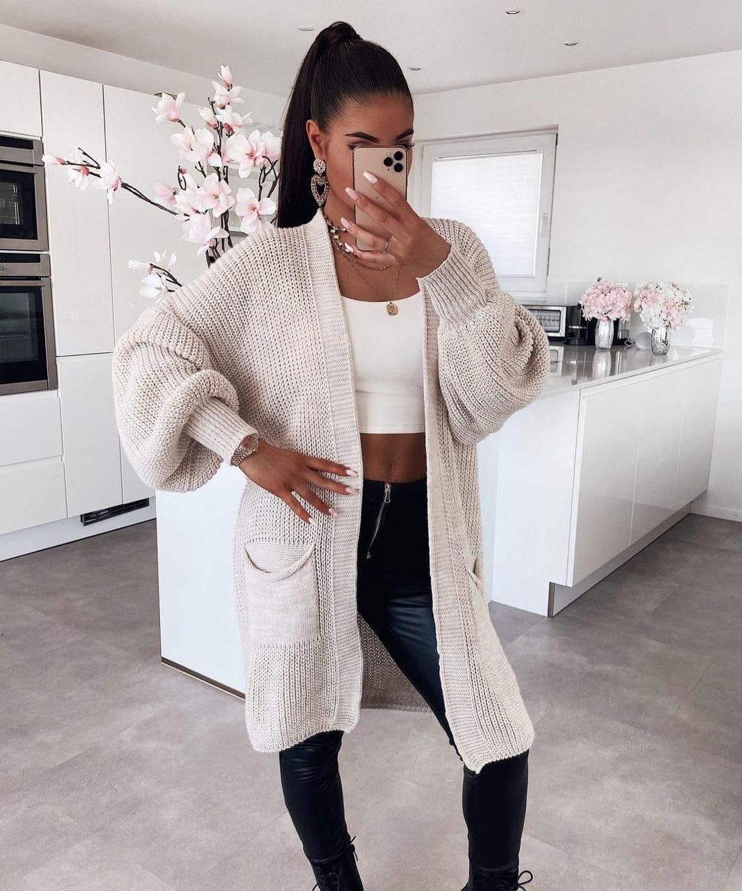 GILET LONG JADE