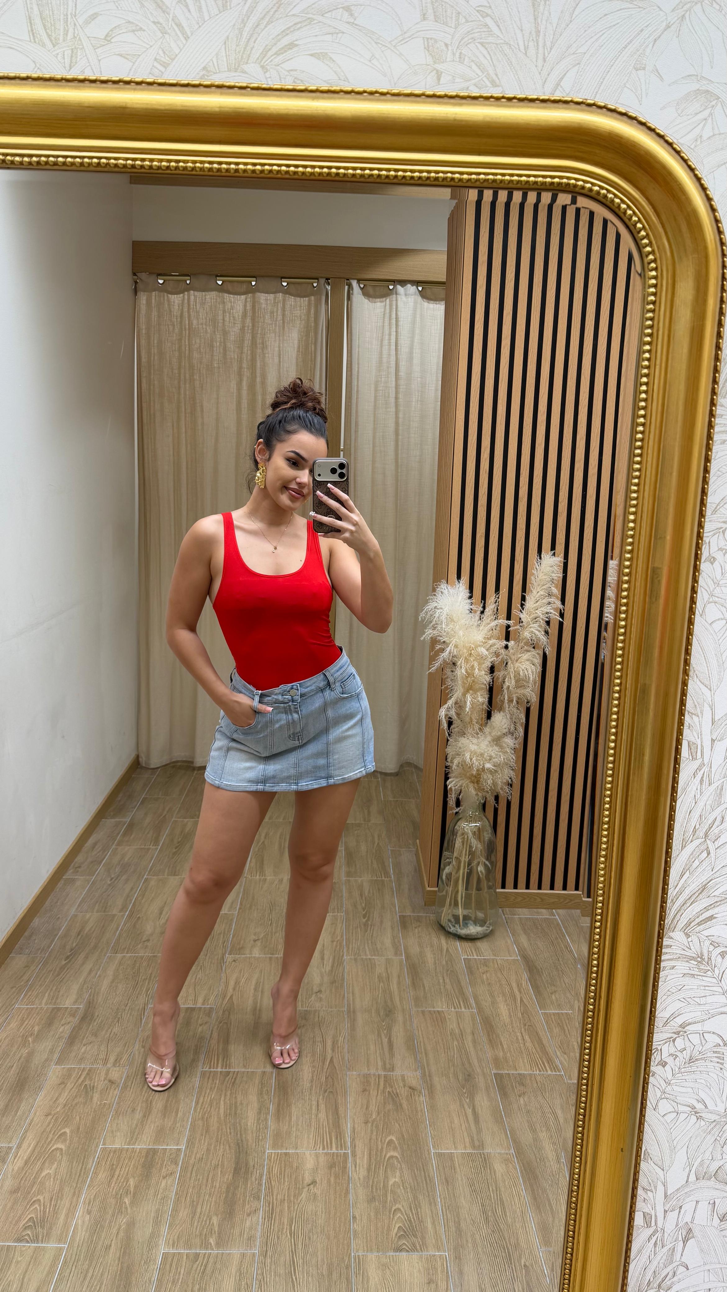 SHORT JUPE JEAN T3002