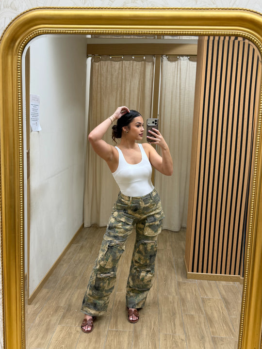 JEANS CARGO W1033