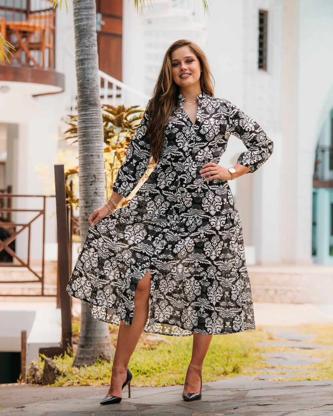 Robe Talyne coupe moderne femme – boutique mode Réunion